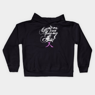 Cancer Can Kiss My Ass! Testicular Cancer (Orchid Ribbon) Kids Hoodie